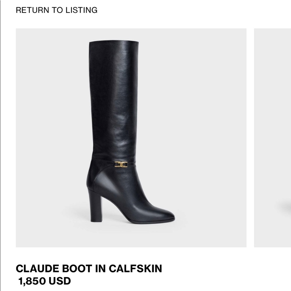 Celine Claude Boot Calfskin
